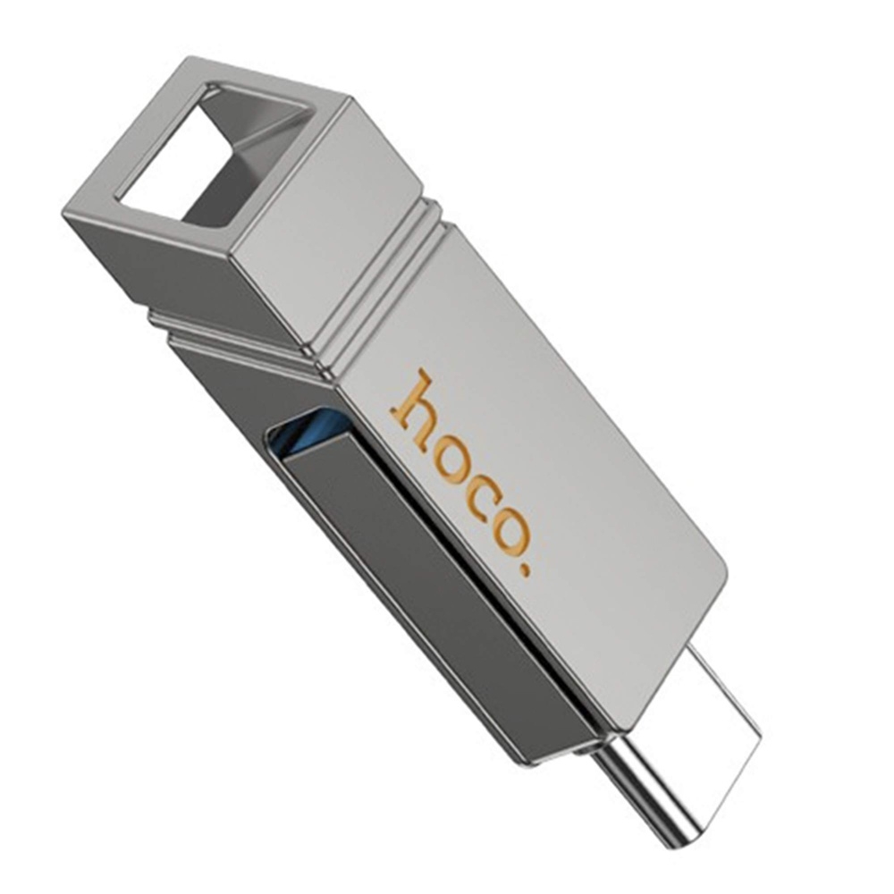 USB  Hoco UD14 64GB Wise Type-C/ USB3.2 + mini flash drive metal gray