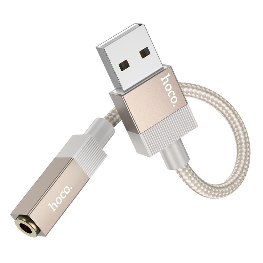  Hoco UPA32D USB to Jack 3.5 gold