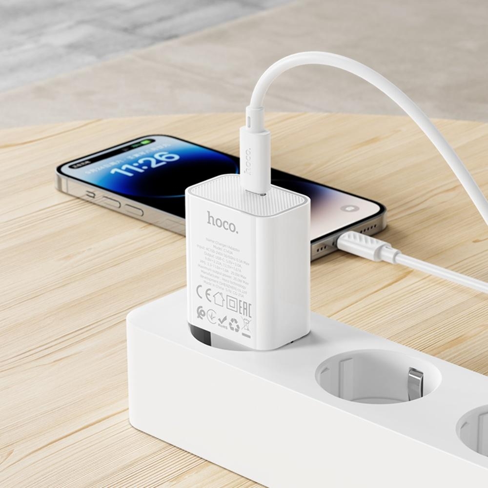    Hoco C143A Type-C PD white +  Type-C to Lightning