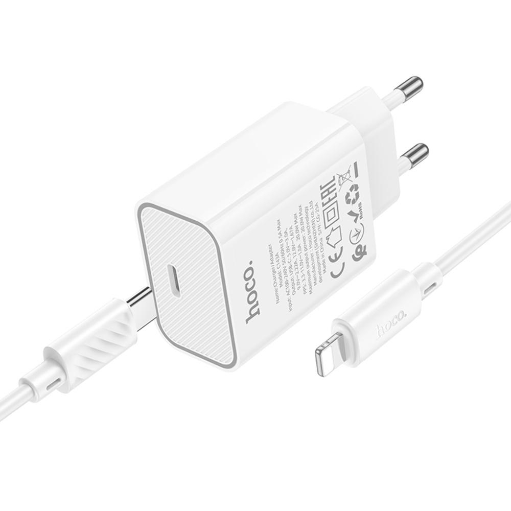    Hoco C143A Type-C PD white +  Type-C to Lightning