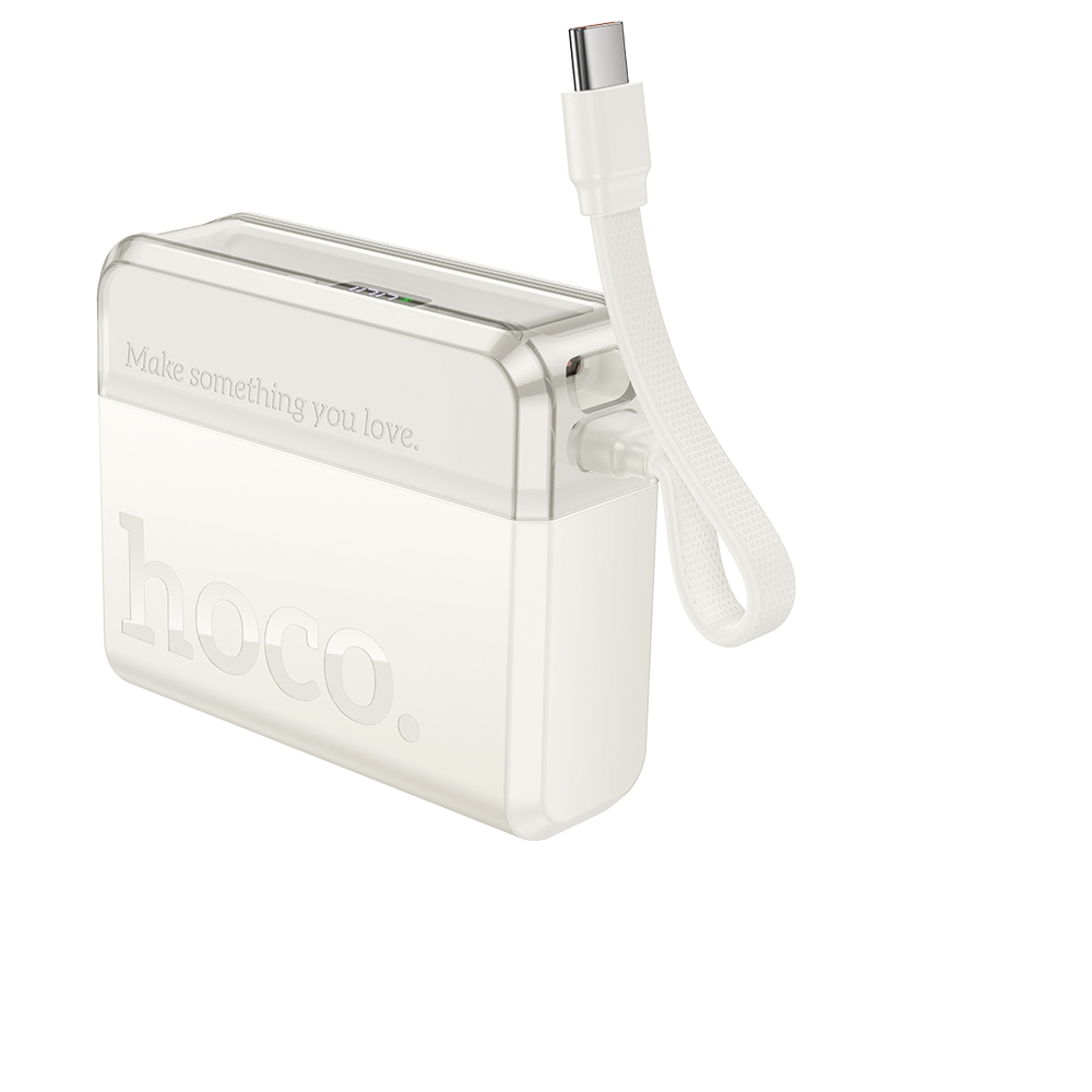 Power bank Hoco Q38 10000mAh PD 20W white +  Type-C to Lightning