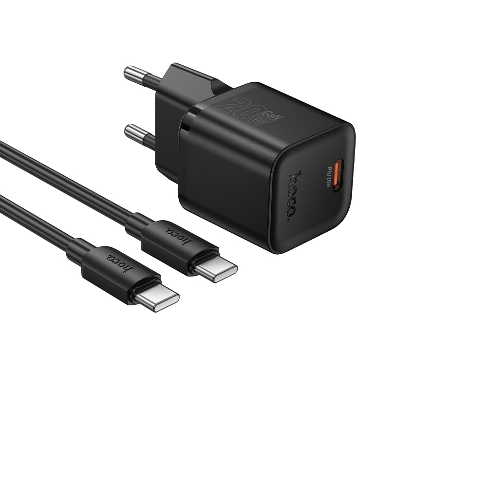    Hoco N64 Type-C PD black +  Type-C to Type-C