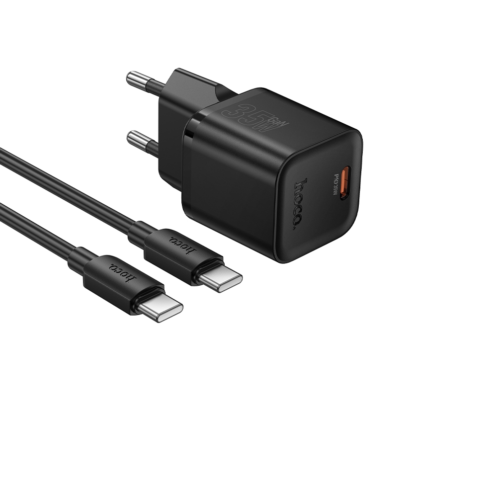    Hoco N66 Type-C PD 35W black +  Type-C to Type-C
