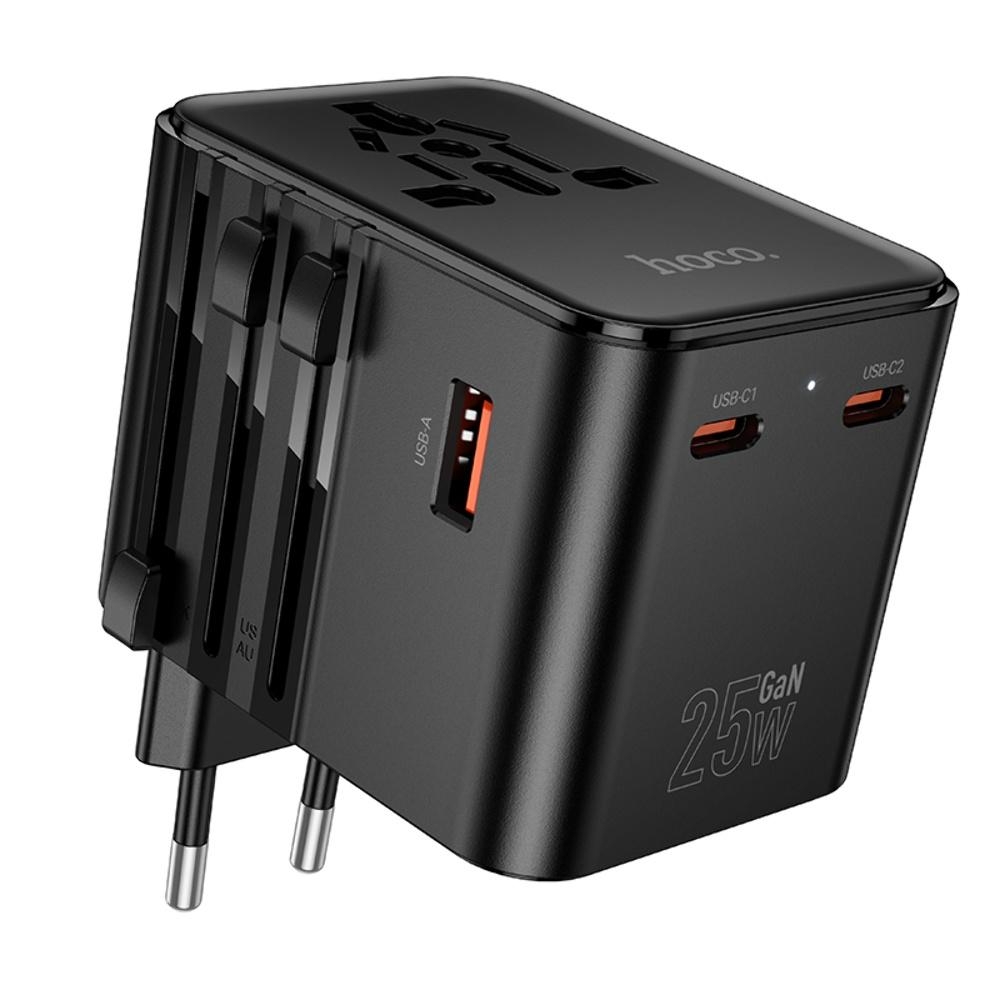    Hoco AC31 USB/ 2 Type-C PD 25W black