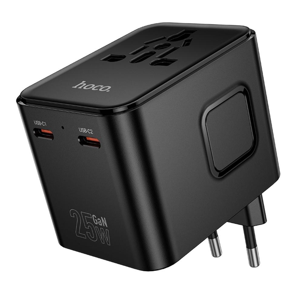    Hoco AC31 USB/ 2 Type-C PD 25W black