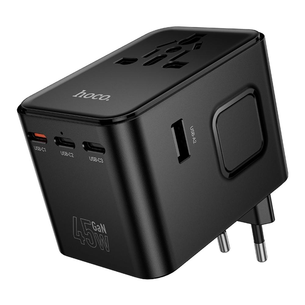    Hoco AC32 2 USB/ 3 Type-C PD 45W black