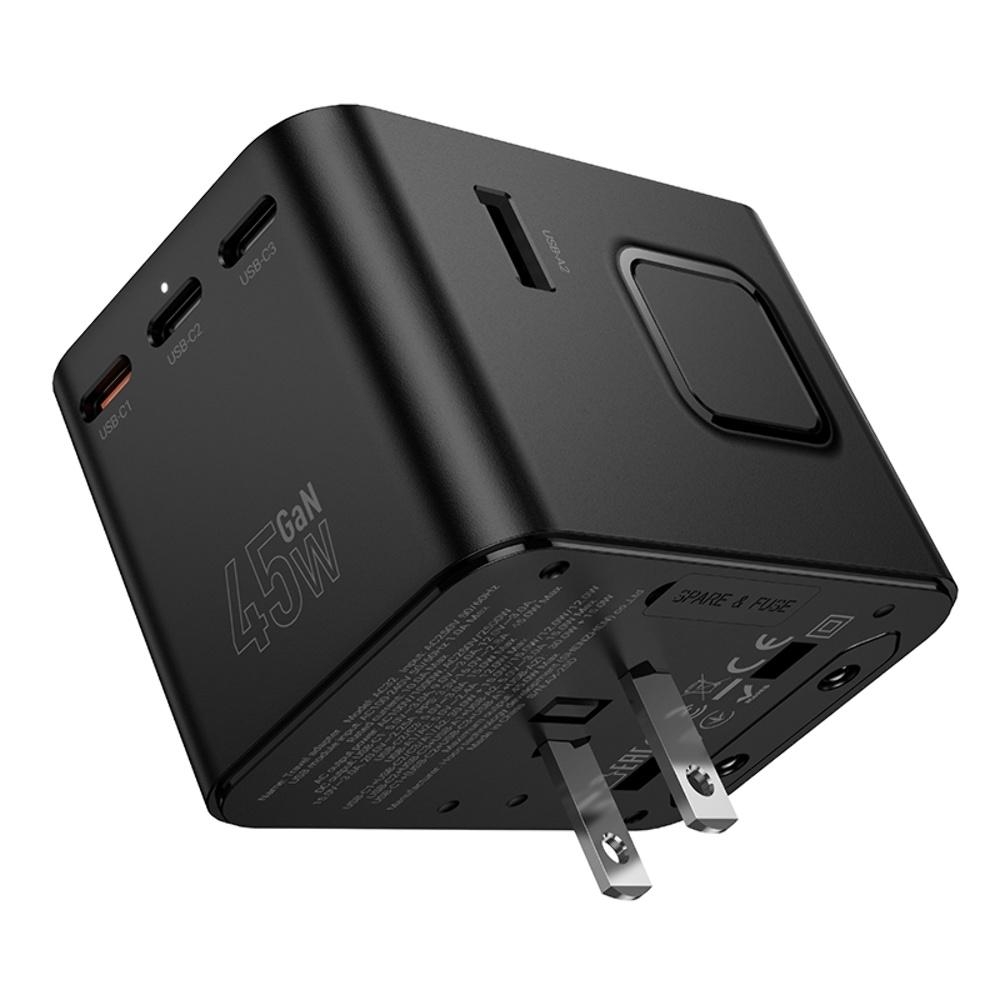    Hoco AC32 2 USB/ 3 Type-C PD 45W black