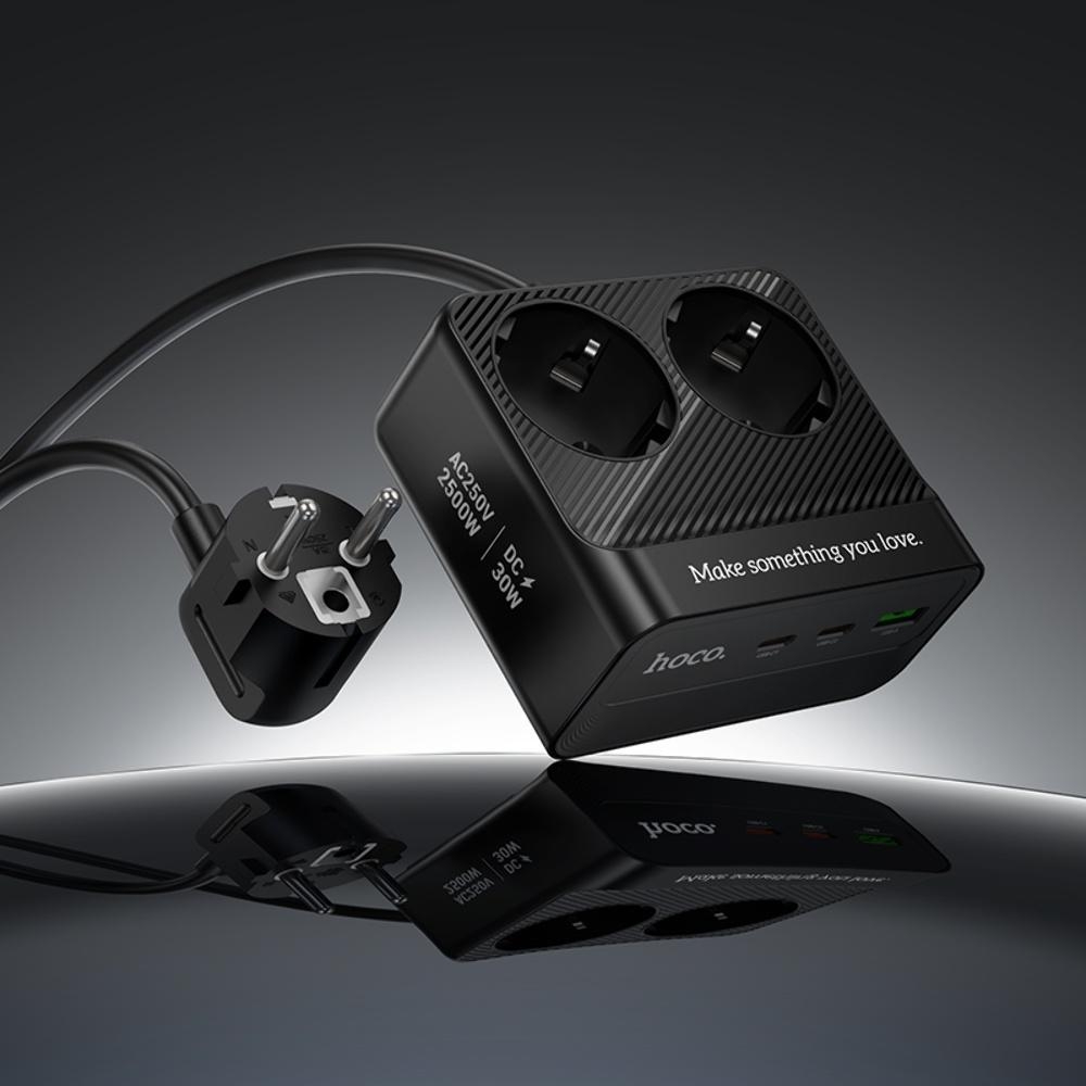     Hoco AC27 USB/ 2 Type-C PD 30W 2  2m black