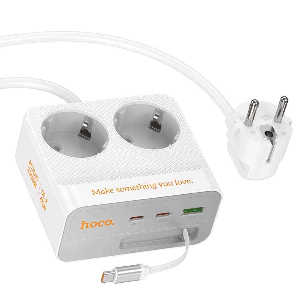     Hoco AC28 USB/ 3 Type-C PD 45W 2  2m white