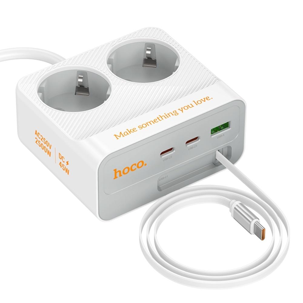    Hoco AC28 USB/ 3 Type-C PD 45W 2  2m white