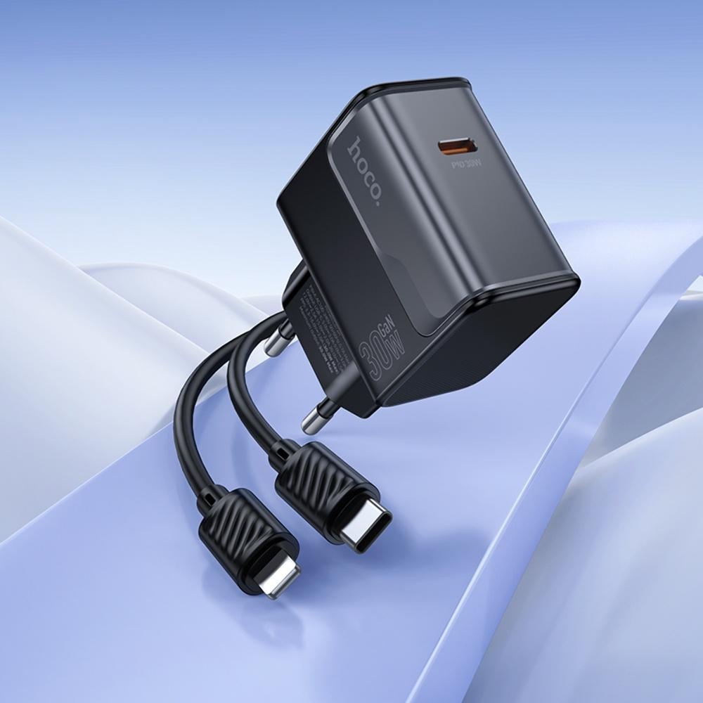    Hoco CS72A Type-C PD 30W midnight black +  Type-C to Lightning
