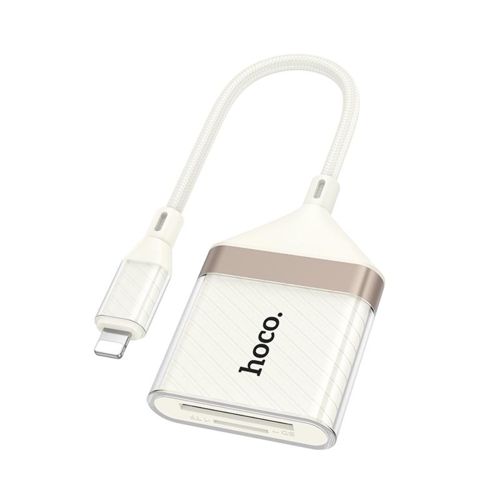   Hoco UA40 2-in-1 Lightning to TF/SD apricot