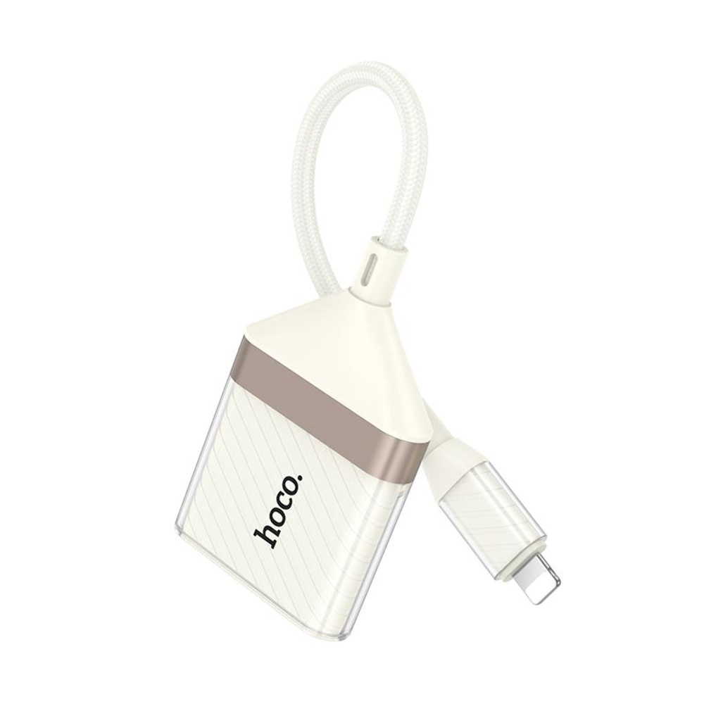   Hoco UA40 2-in-1 Lightning to TF/SD apricot