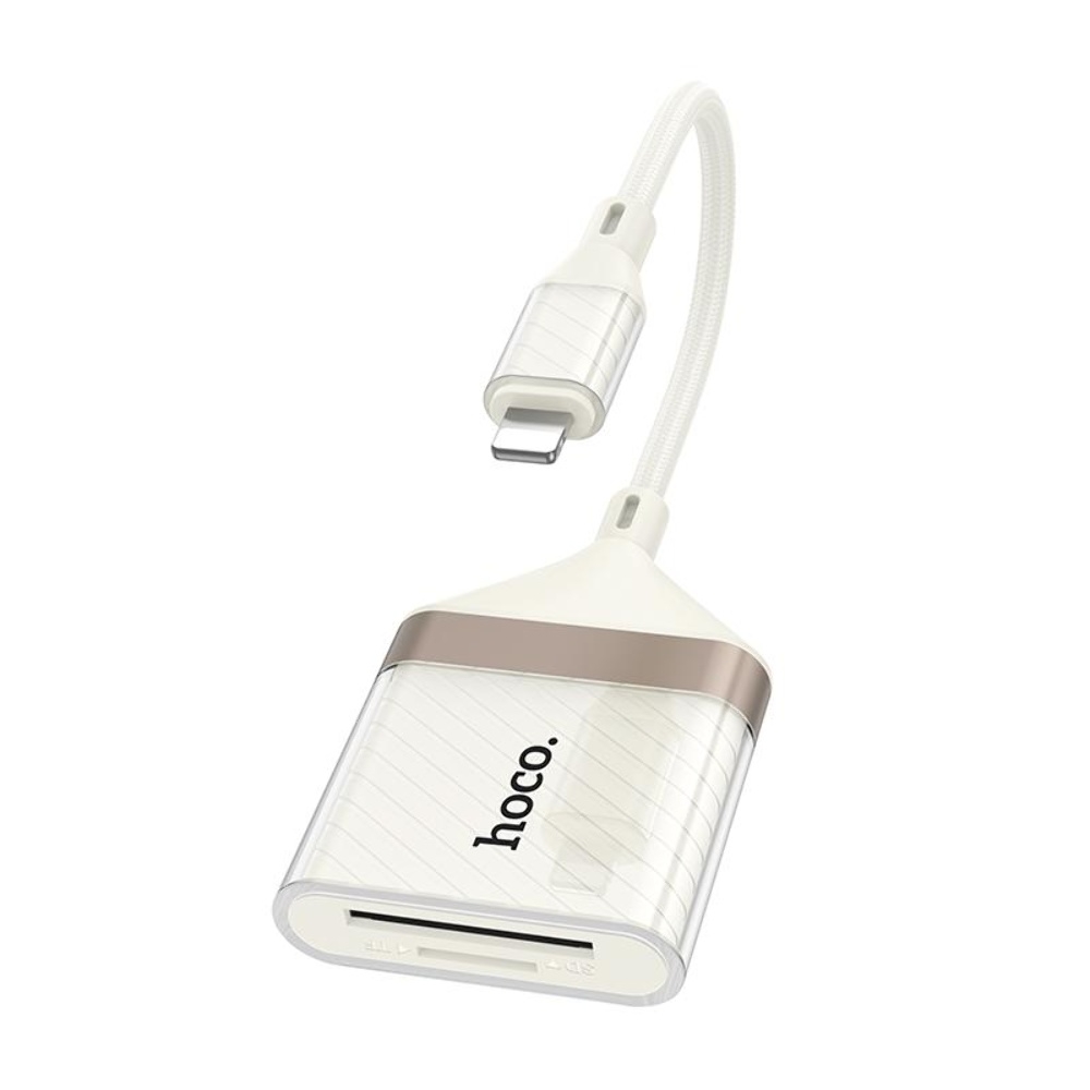   Hoco UA40 2-in-1 Lightning to TF/SD apricot