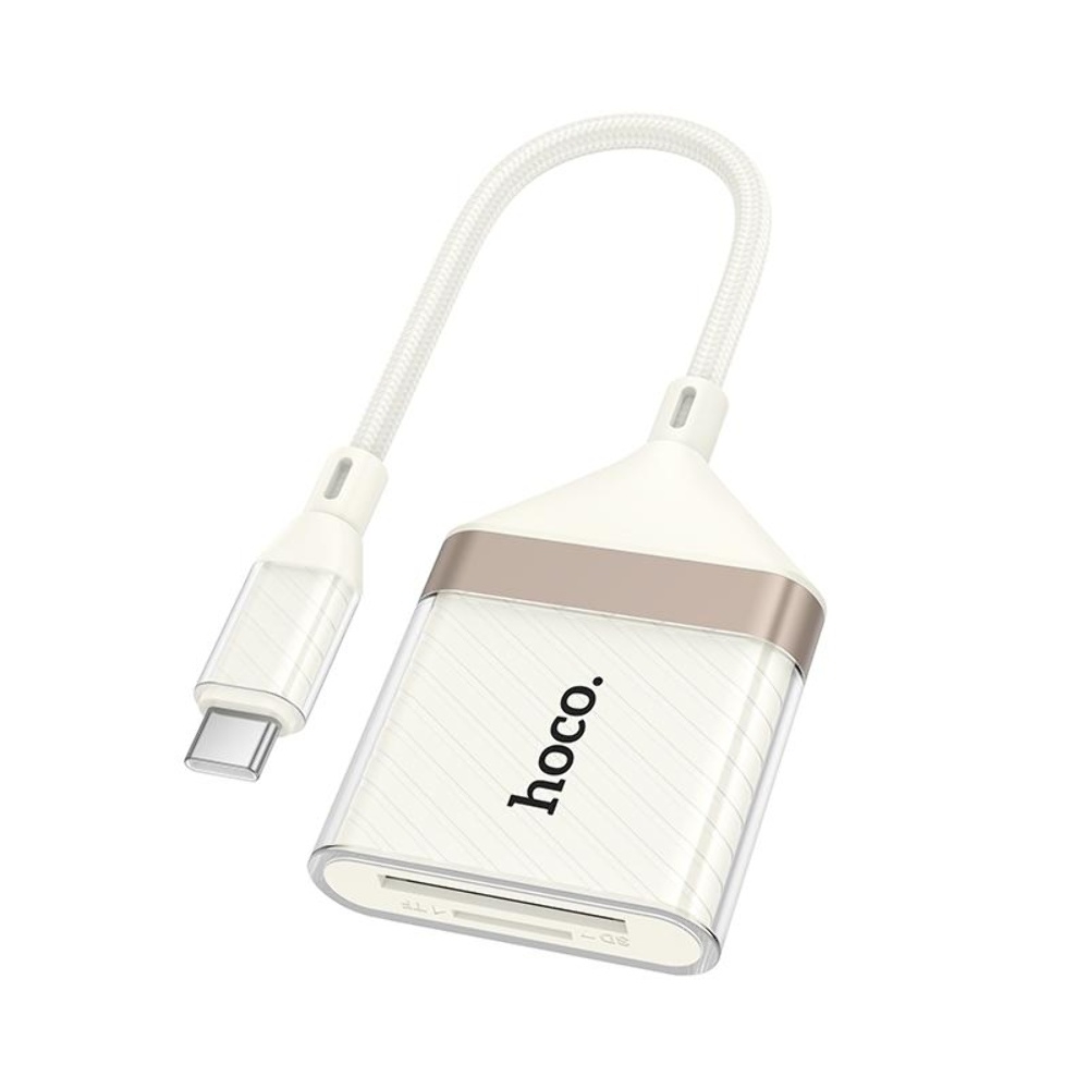   Hoco UA40A 2-in-1 Type-C to TF/SD apricot