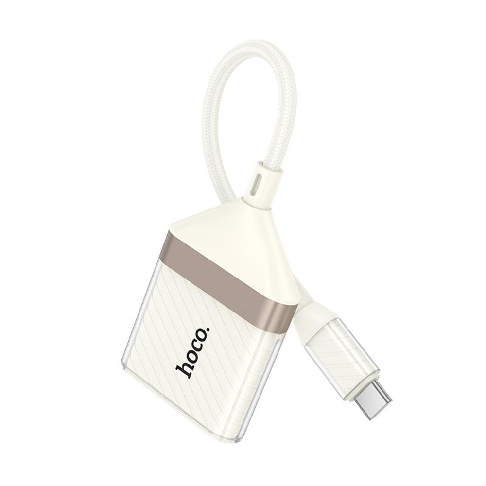   Hoco UA40A 2-in-1 Type-C to TF/SD apricot