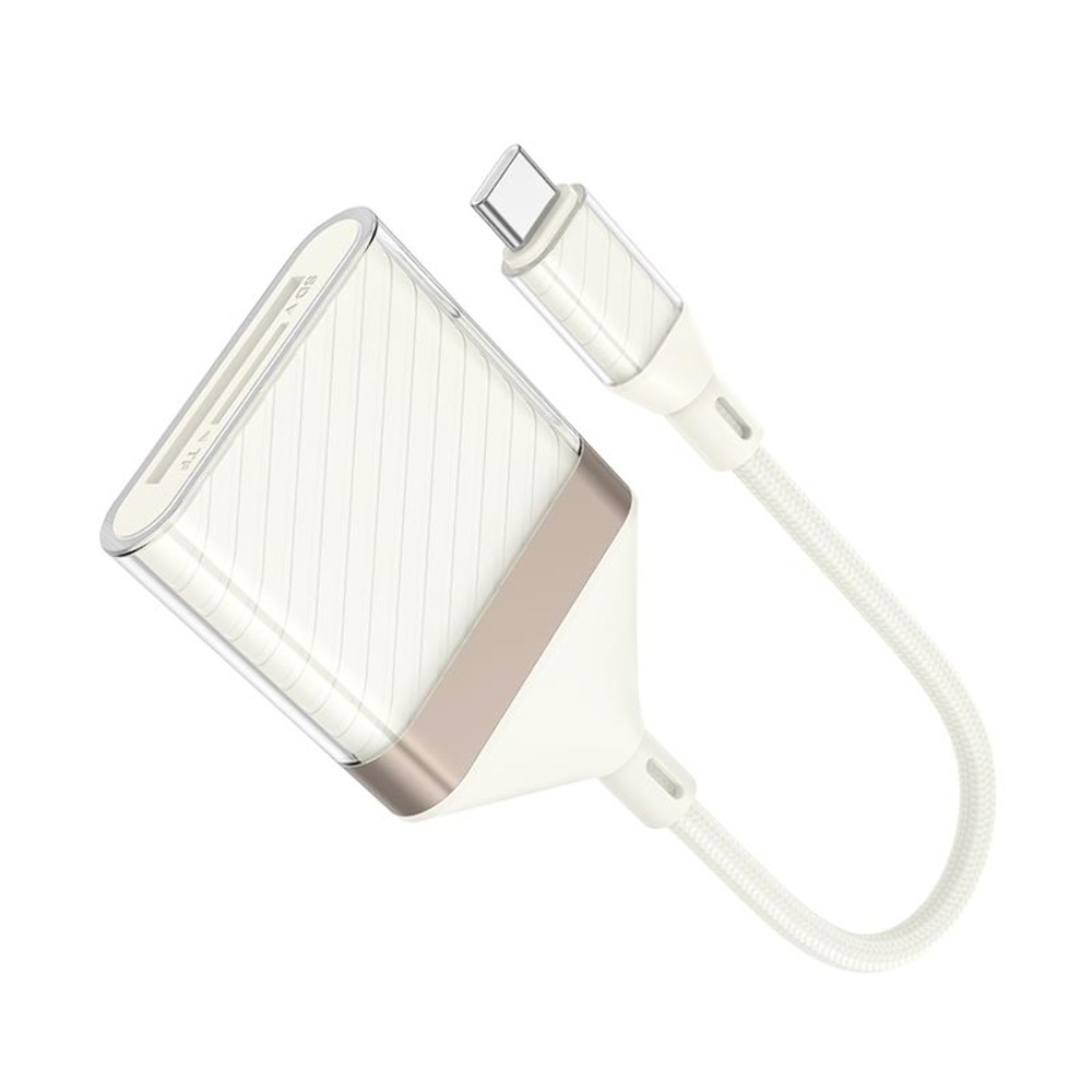   Hoco UA40A 2-in-1 Type-C to TF/SD apricot
