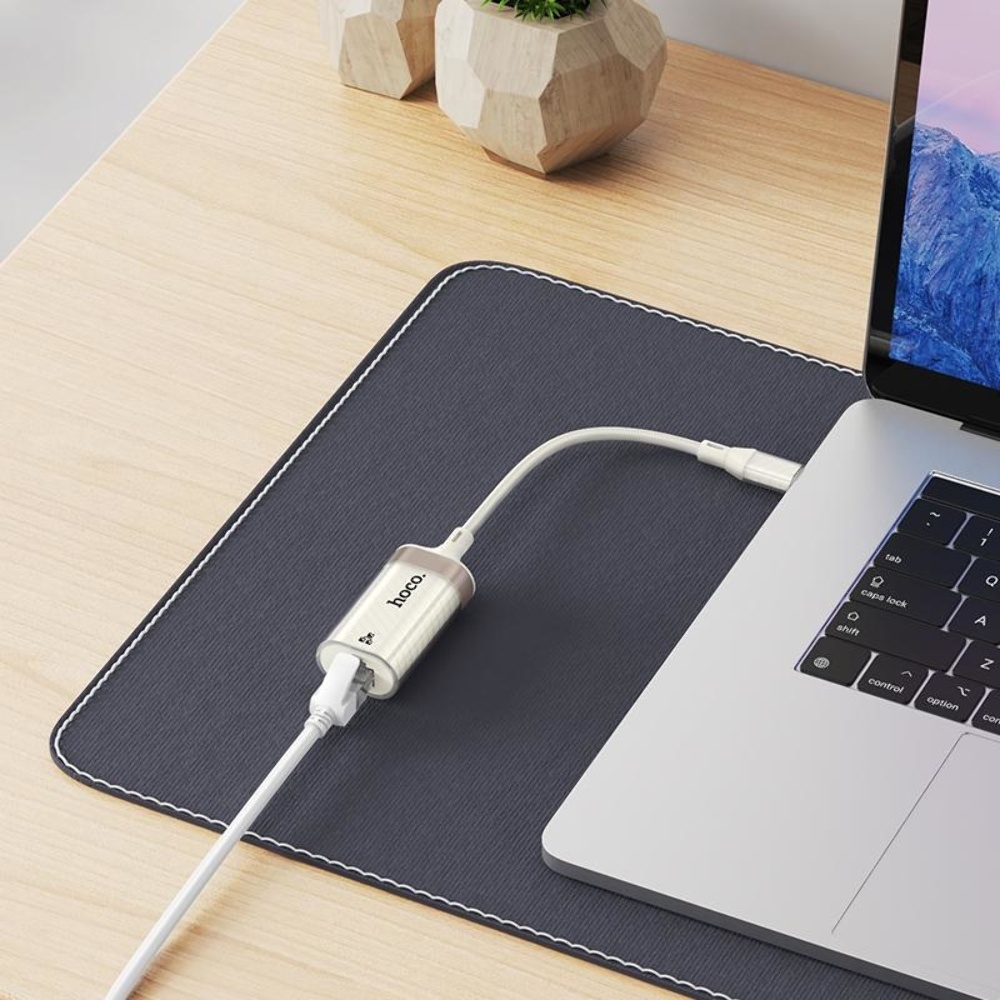   Hoco UA41B Type-C to RJ-45 100 mbps apricot