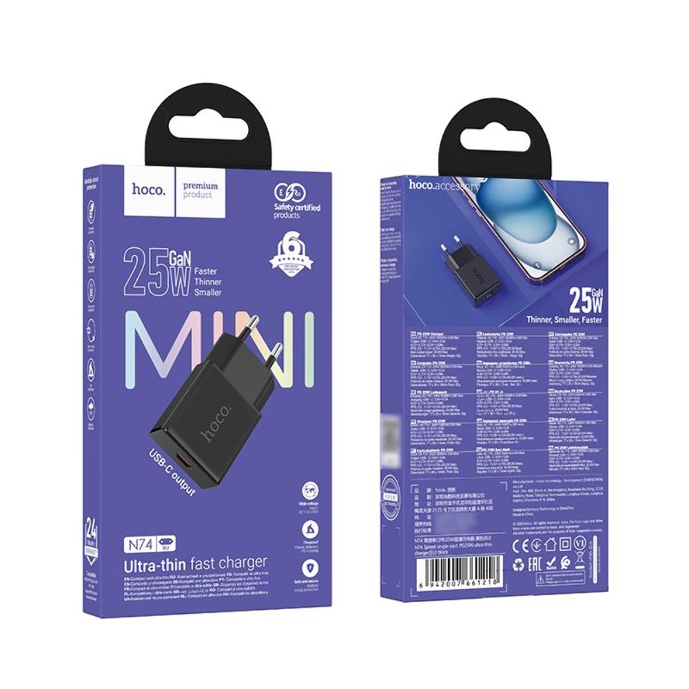    Hoco N74 Type-C PD 25W black