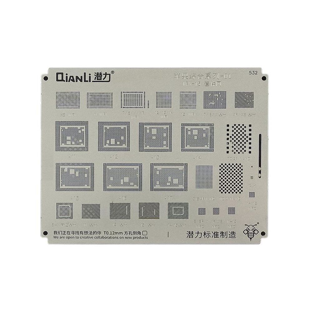  BGA QianLi QS532 iPhone Universal 01, IP X-15 (WiFi, Baseband, Nand, NFC, A11-A17)