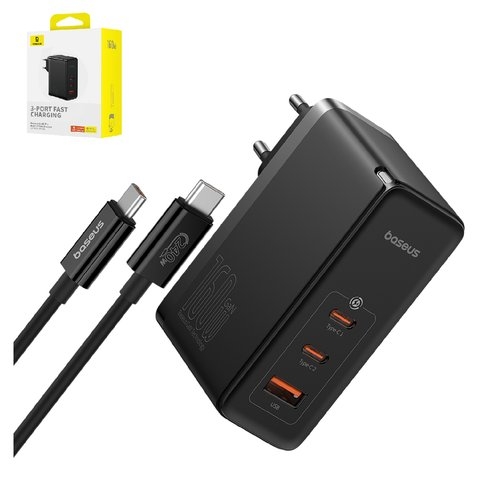    Baseus, GaN, 5 ProPower Delivery (160 ), , c  USB -C  USB -C, 3 , #P10110825113-00