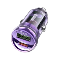   Hoco Z53A USB/ Type-C PD 30W QC transparent purple