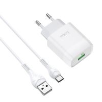    Hoco C72Q USB QC +  USB to Type-C white