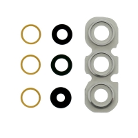 Стекло камеры для Samsung SM-A345 Galaxy A34 с серебристой рамкой