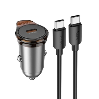    Hoco NZ16 Type-C PD 30W metal grey +  Type-C to Type-C