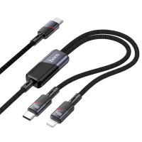  Hoco U139 21 Type-C to Type-C/ Lightning 100W 1.2m black