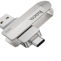 USB   Hoco UD10 128GB 2  1 USB 3.0/ Type-C  silver