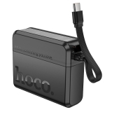 Power bank Hoco Q38 10000mAh PD 20W black +  Type-C to Lightning