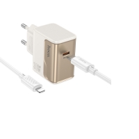    Hoco CS72A Type-C PD 30W white +  Type-C to Lightning