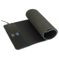 Игровая поверхность 800*300*4 mm с беспроводной зарядкой и RGB подсветкой black